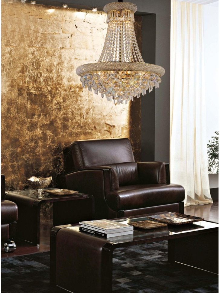 Diyas Alexandra IL32111 French Gold 13 Light Crystal Pendant