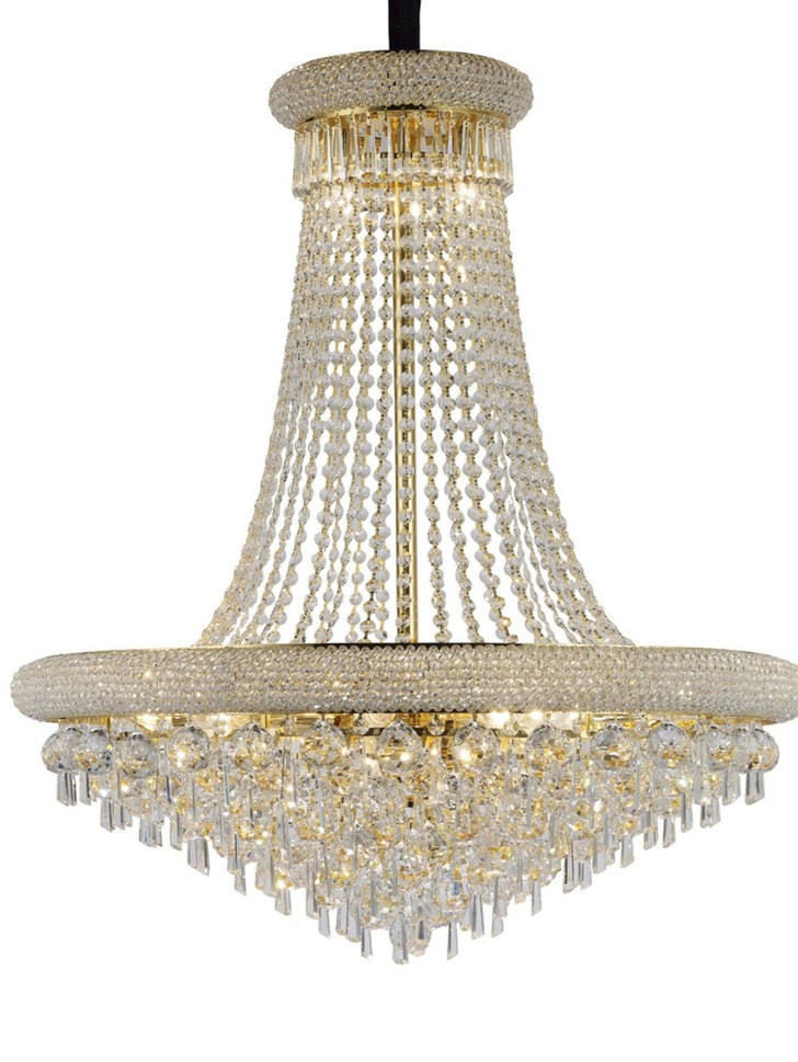 Diyas Alexandra IL32112 French Gold 18 Light Crystal Pendant