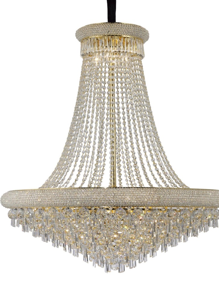 Diyas Alexandra IL32113 French Gold 20 Light Crystal Pendant