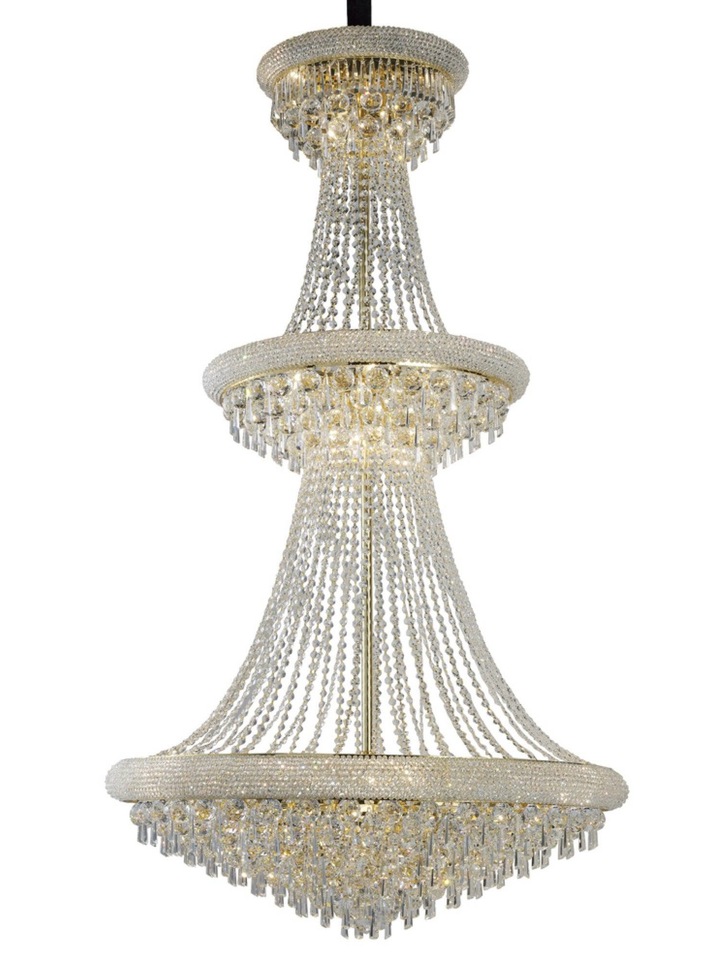 Diyas Alexandra IL32114 French Gold 29 Light Crystal Chandelier