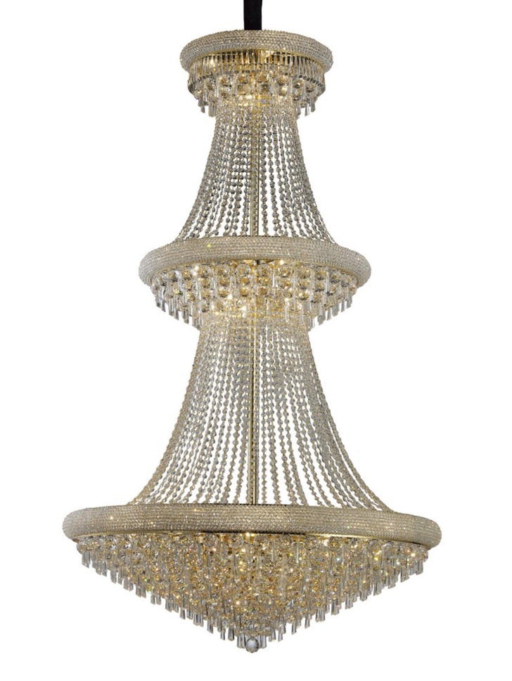 Diyas Alexandra IL32115 French Gold 37 Light Crystal Chandelier