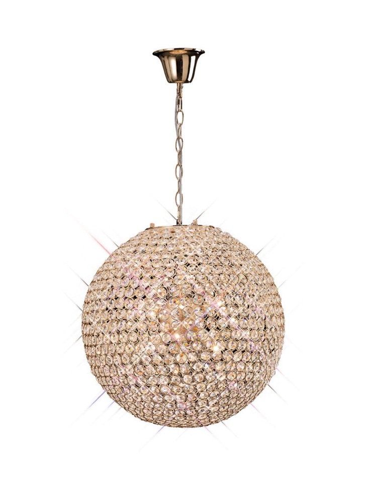 Diyas Ava IL30753 French Gold 7 Light Crystal Pendant