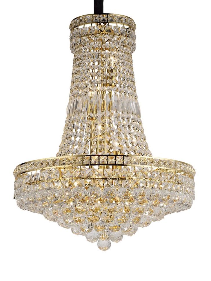 Diyas Frances IL32090 French Gold 14 Light Crystal Pendant