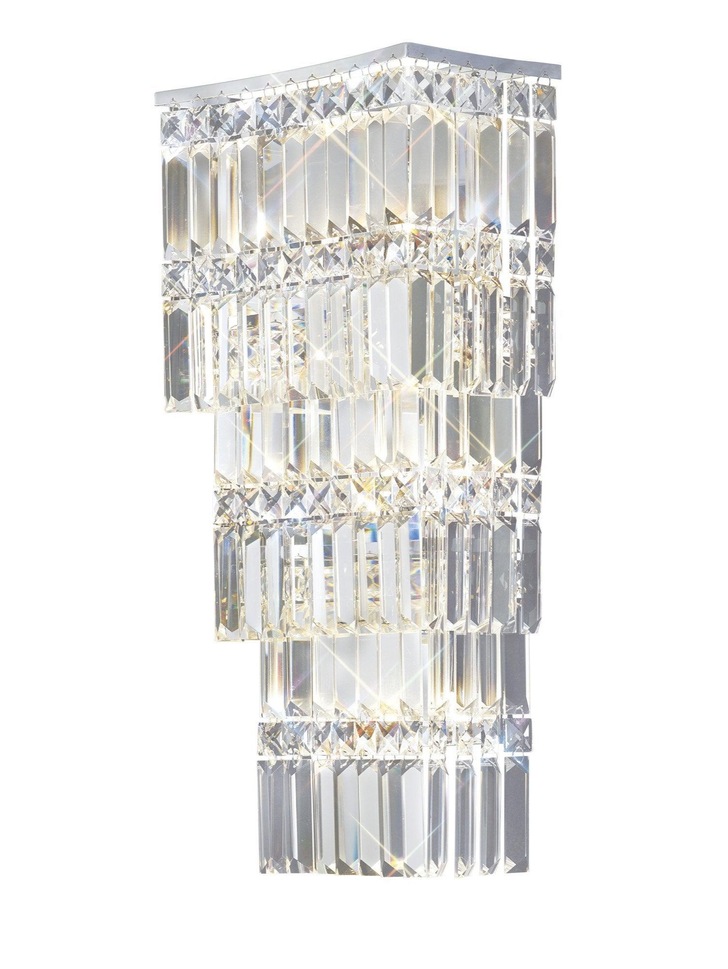 Diyas Gianni IL30640 Polished Chrome 4 Light Crystal Wall Light