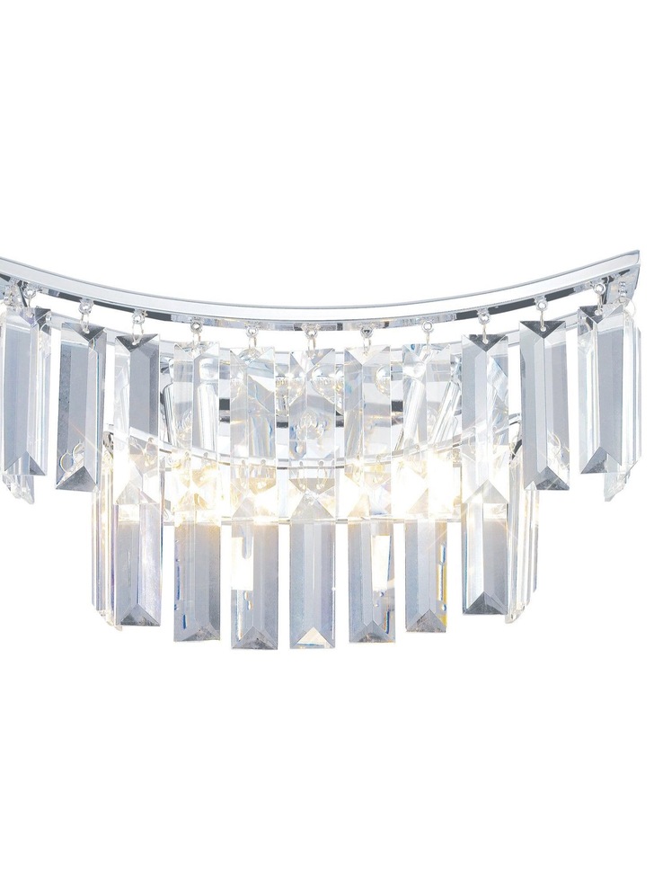 Diyas Gianni IL30641 Polished Chrome 2 Light Crystal Wall Light