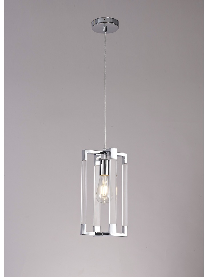 Diyas IL32781 Canto Polished Nickel/Acrylic Pendant