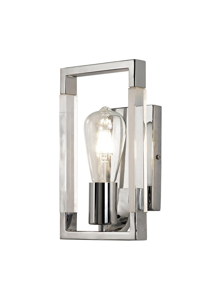 Diyas IL32784 Canto Polished Nickel/Acrylic Single Wall Light