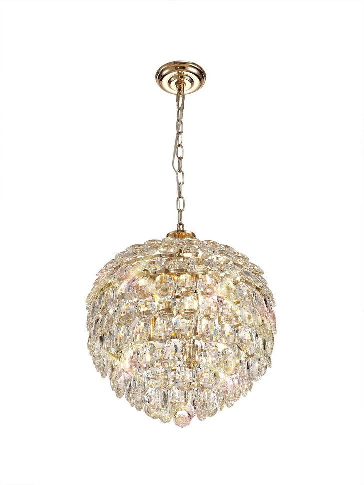 Diyas IL32804 Coniston French Gold 6 Light Crystal Pendant