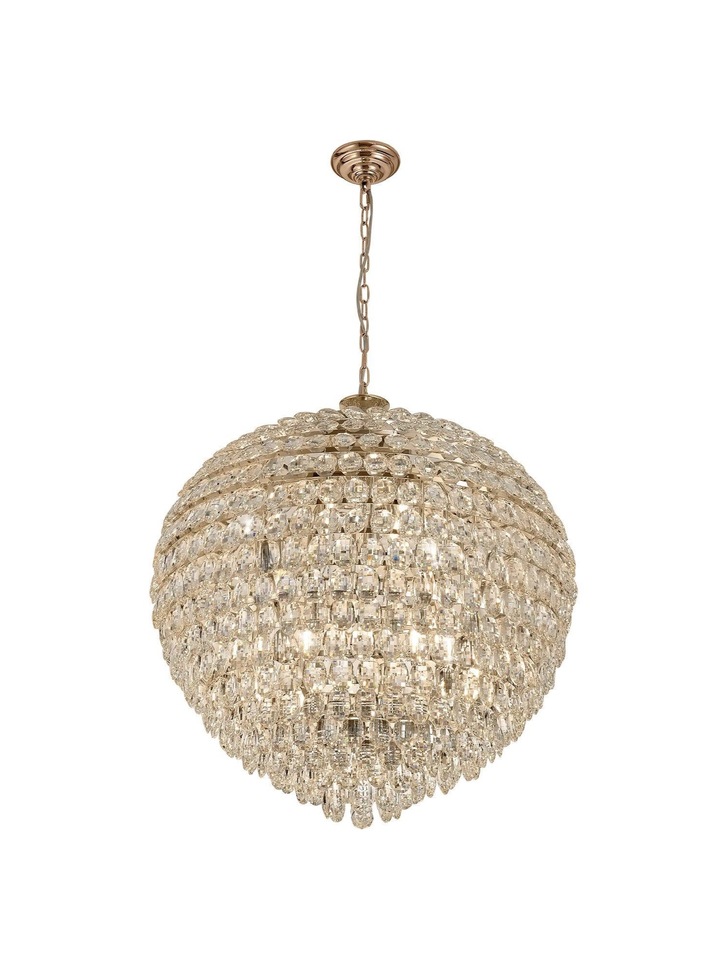 Diyas IL32811 Coniston French Gold 16 Light Crystal Pendant