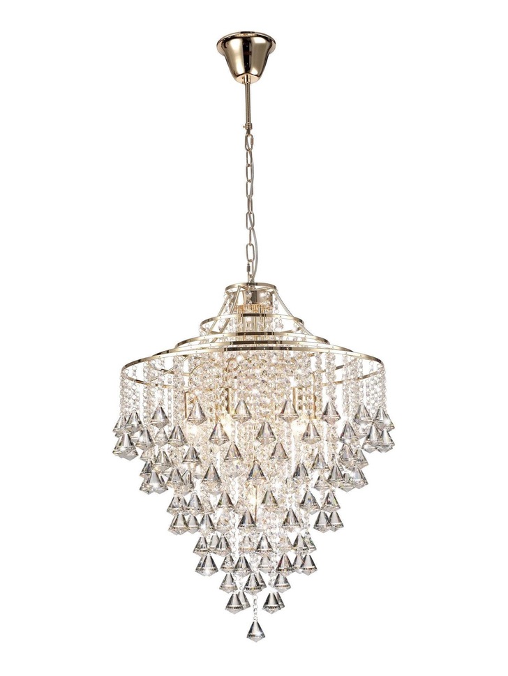 Diyas Inina IL32772 French Gold 7 Light Crystal Pendant