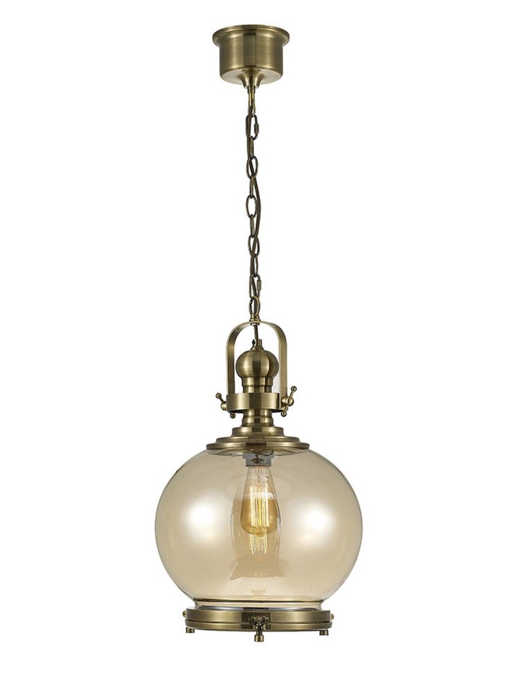 Diyas Riley IL31597 Antique Brass Medium Ball Single Pendant