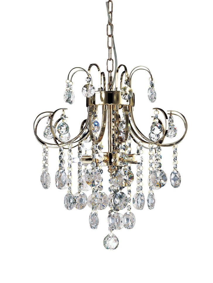 Diyas Rosina IL32054 French Gold 5 Light Crystal Chandelier