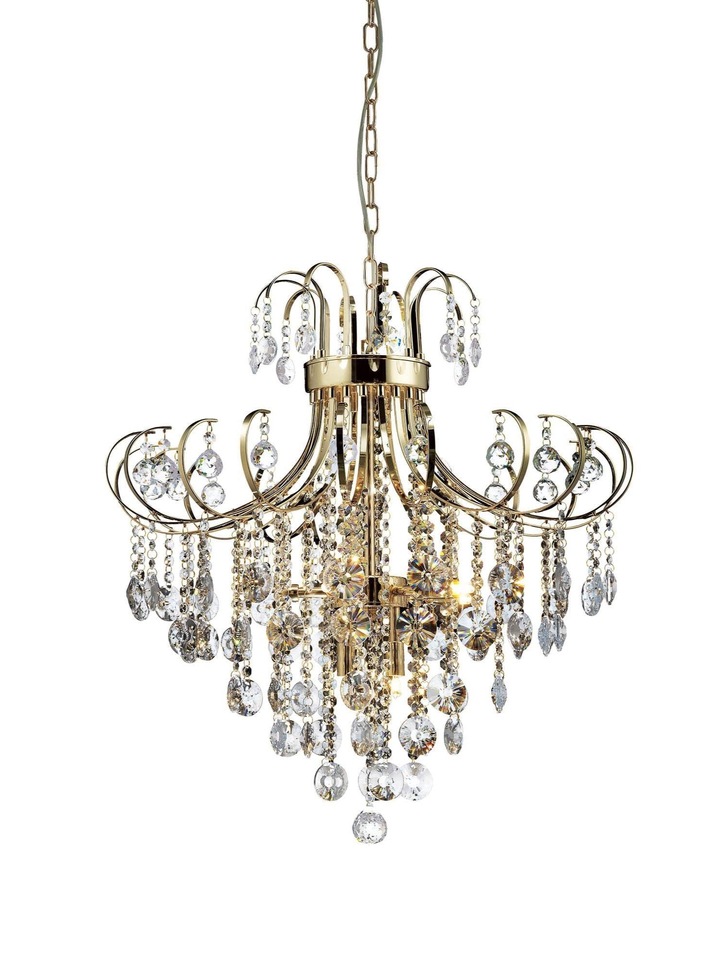 Diyas Rosina IL32056 French Gold 7 Light Crystal Chandelier