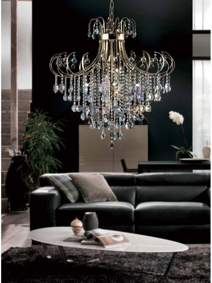 Diyas Rosina IL32058 French Gold 8 Light Crystal Chandelier