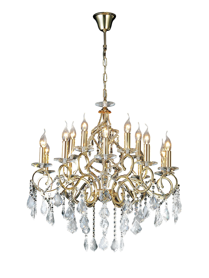 Diyas Torino IL303210+5 French Gold 15 Light Crystal Chandelier