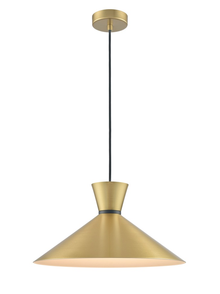 Franklite Happy Large Satin Brass Pendant