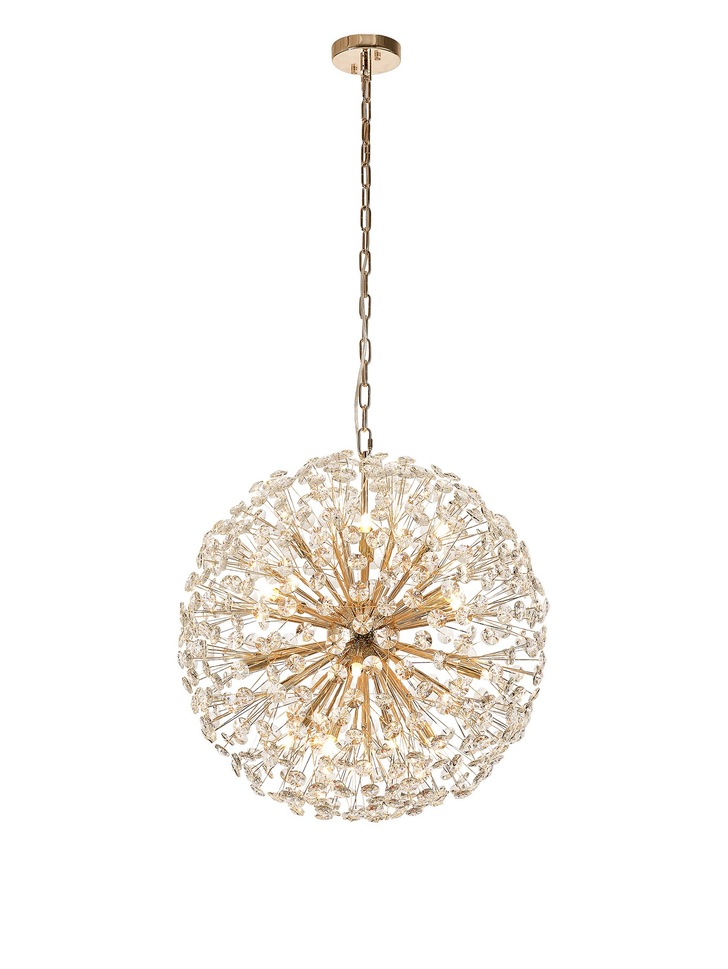 Idolite Alborz French Gold 16 Light Crystal Sphere Pendant