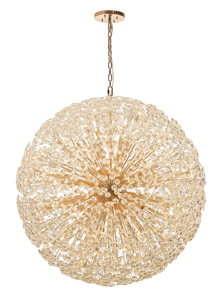 Idolite Alborz French Gold 84 Light Crystal Sphere Pendant