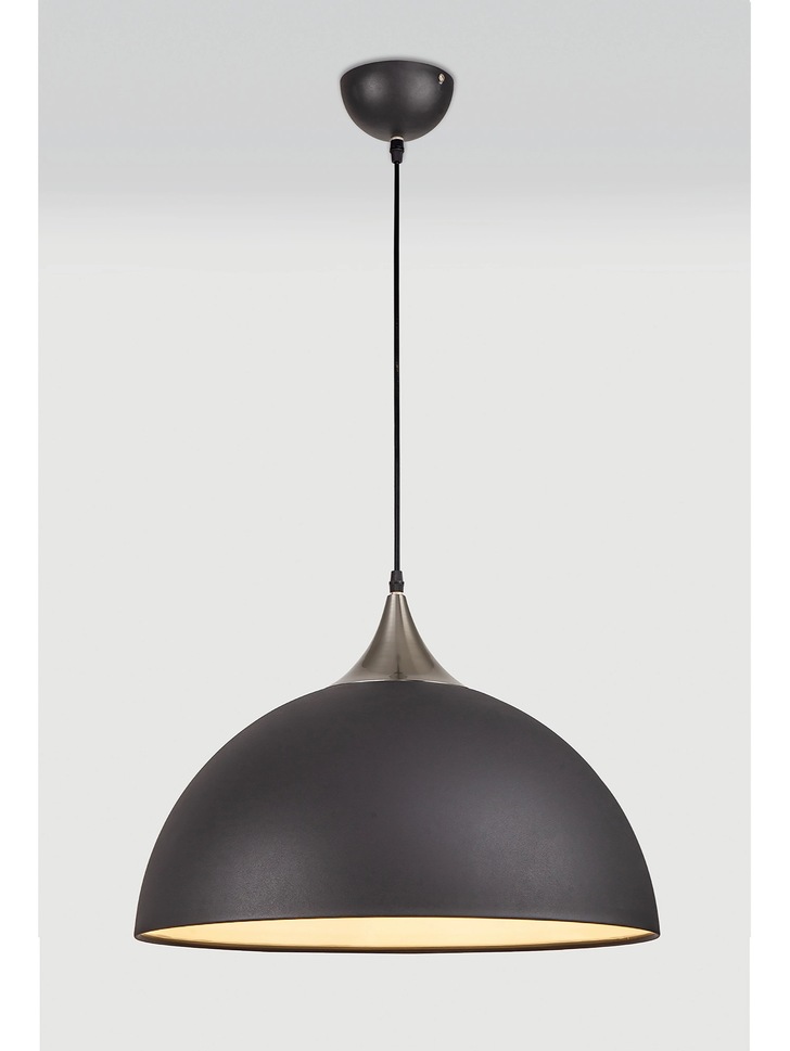 Idolite Alperton Graphite/Satin Nickel Large Single Pendant Light