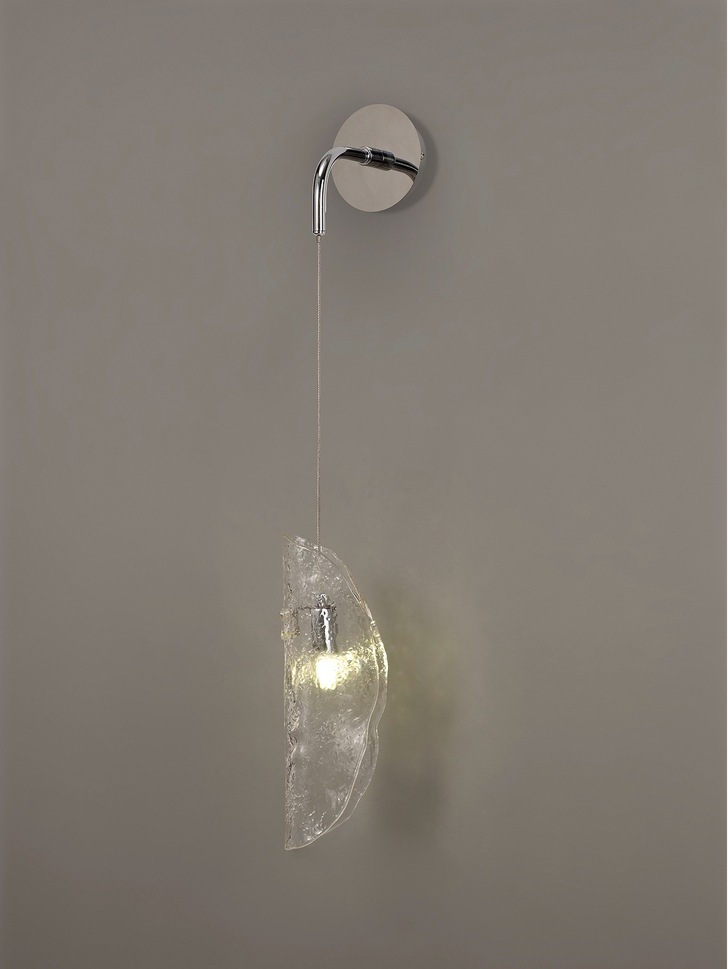 Idolite Bangeta Polished Chrome Single Wall Light Complete With Clear Glass