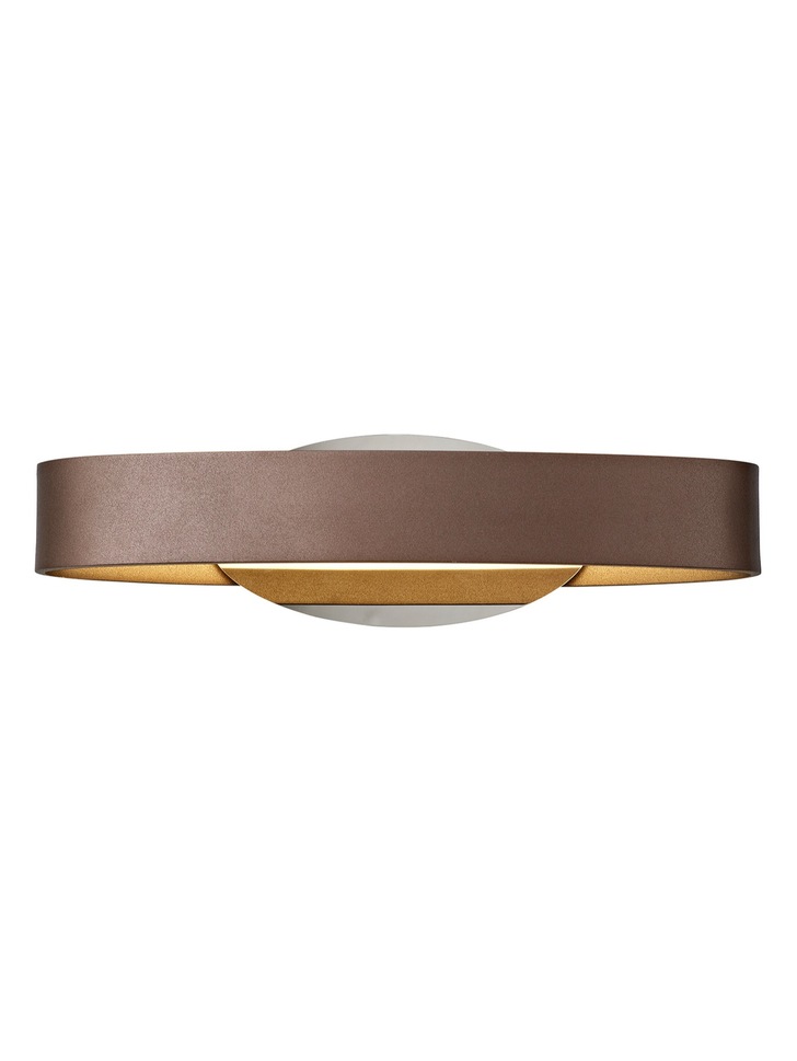 Idolite Blackfriars Satin Brown/Polished Chrome/Frosted White Led Wall Light - 3000K