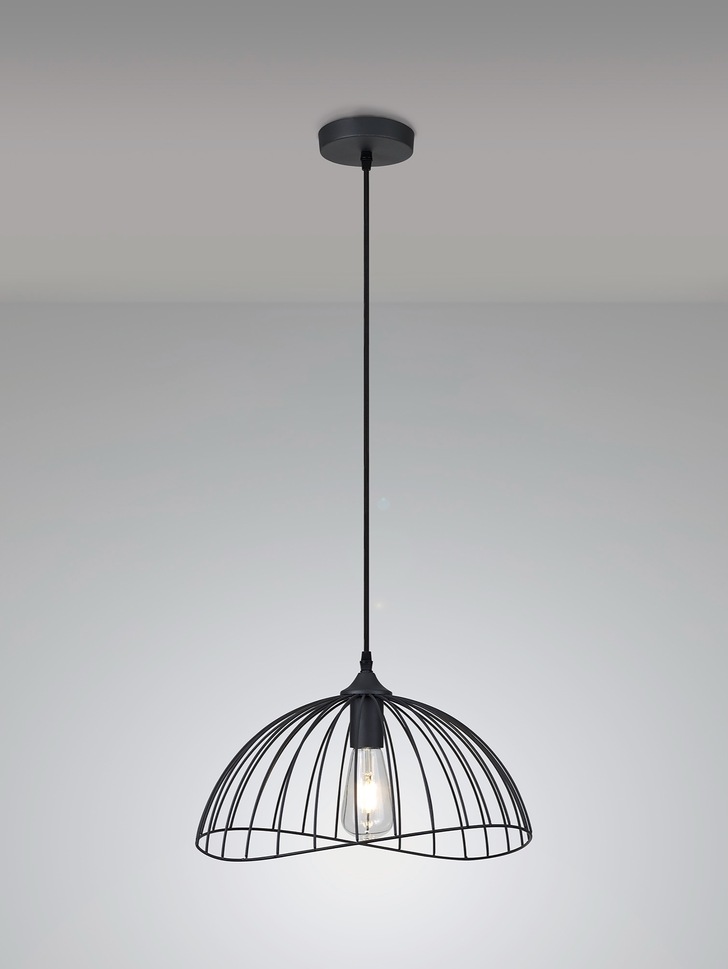 Idolite Cecilia Graphite Finish Single Pendant Light