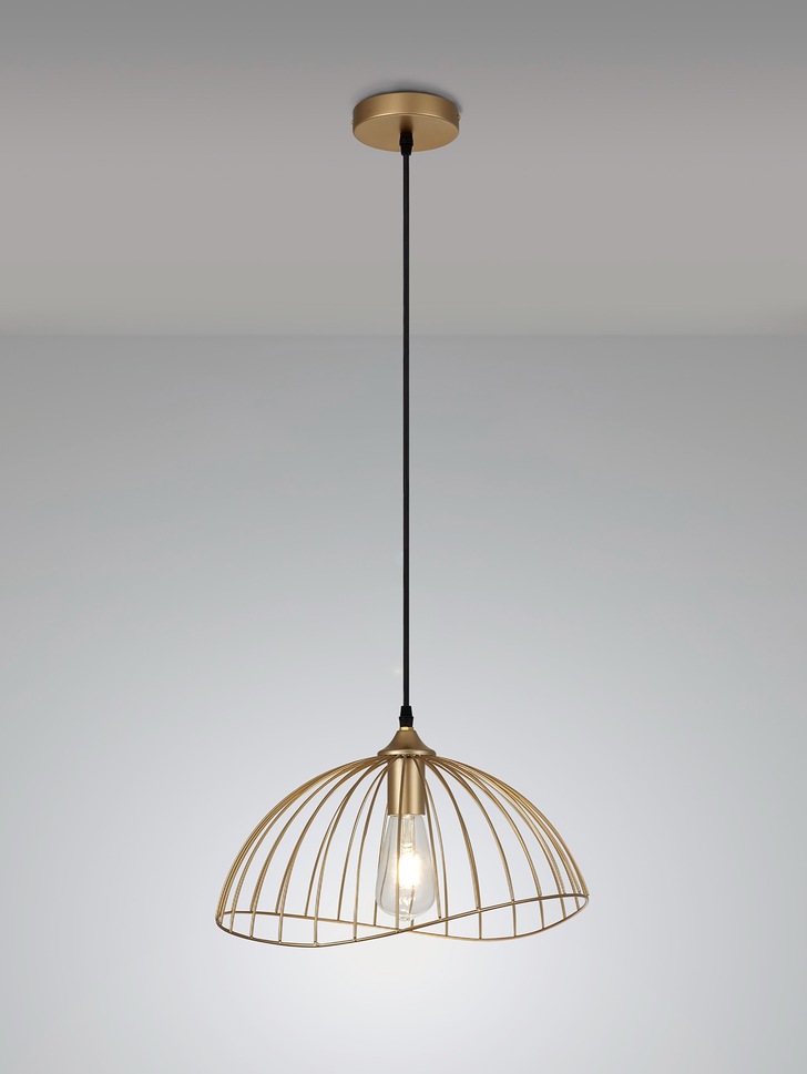 Idolite Cecilia Panited Gold Finish Single Pendant Light