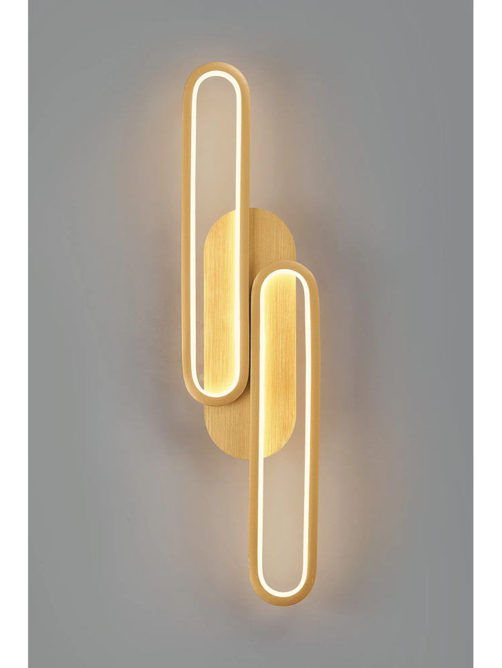 Idolite Conlon Brushed Gold Led Wall Light With 3 Step Dimming - 3000K