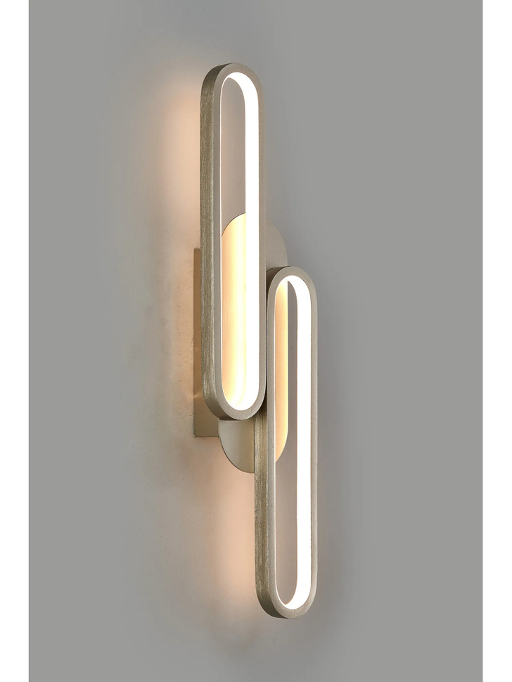 Idolite Conlon Matt Satin Nickel Led Wall Light With 3 Step Dimming - 3000K