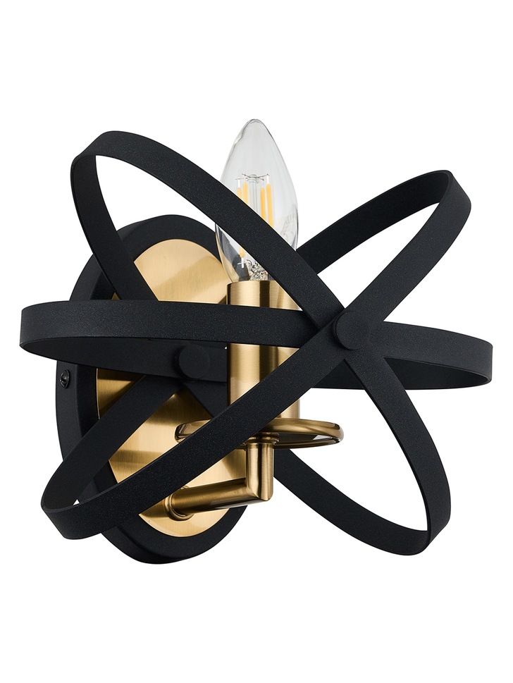 Idolite Genesis Black And Gold Single Wall Light