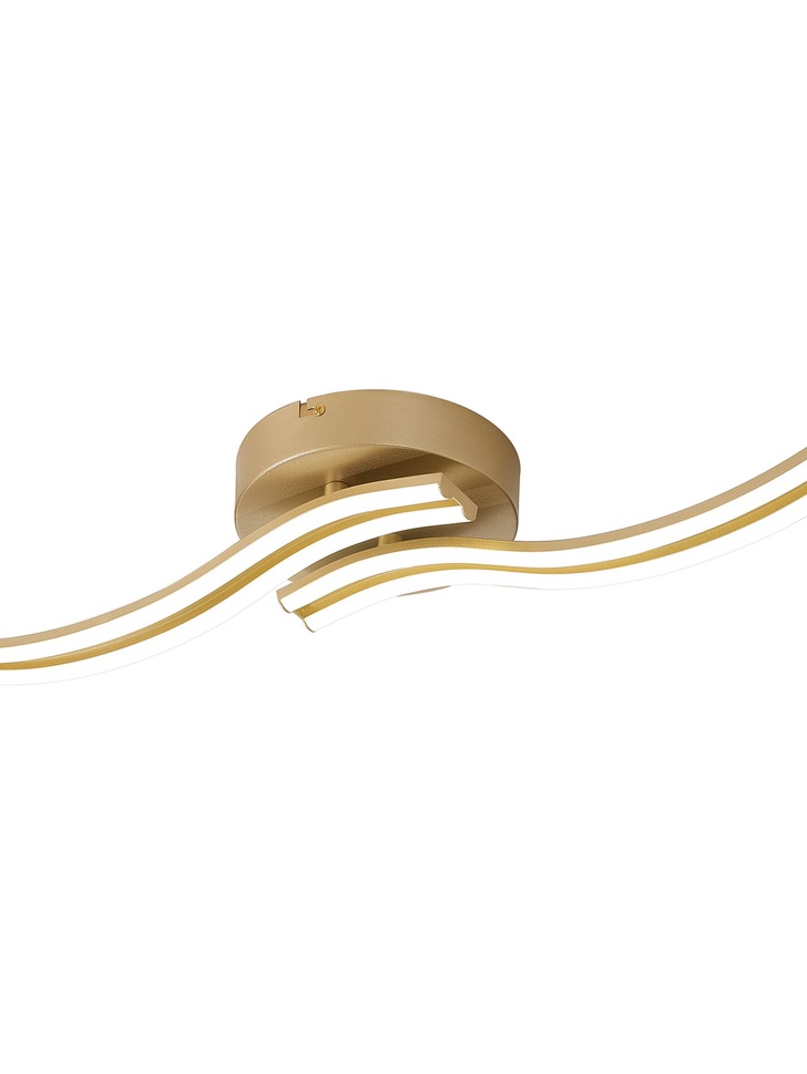 Idolite Kensington Gold 2 Light Led Ceiling And Wall Light - 3500K