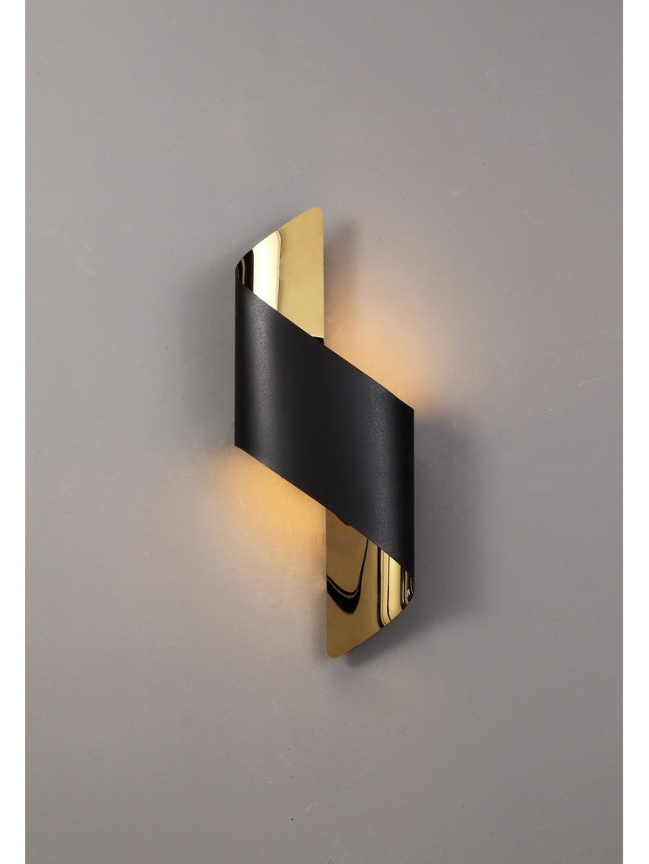 Idolite Kenton Sand Black/Gold LED Wall Light - 3000K