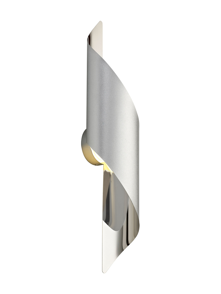 Idolite Kenton Silver/Polished Chrome Large Led Wall Light - 3000K