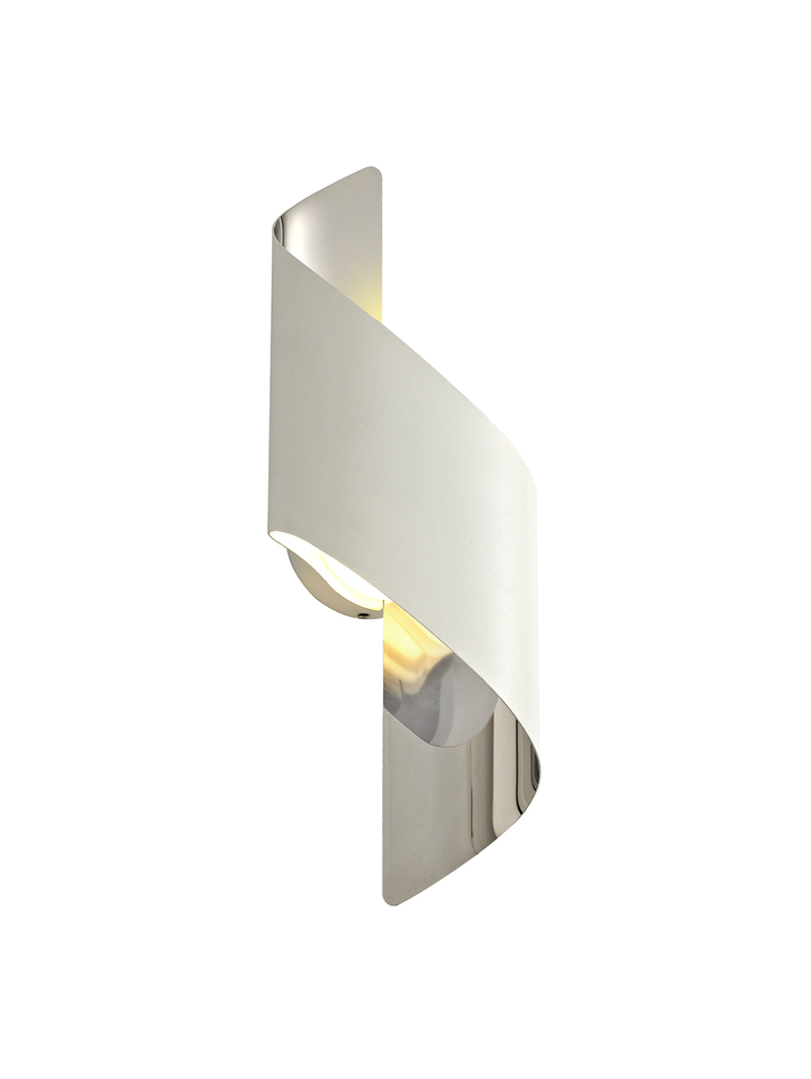 Idolite Kenton White/Polished Chrome Led Wall Light - 3000K