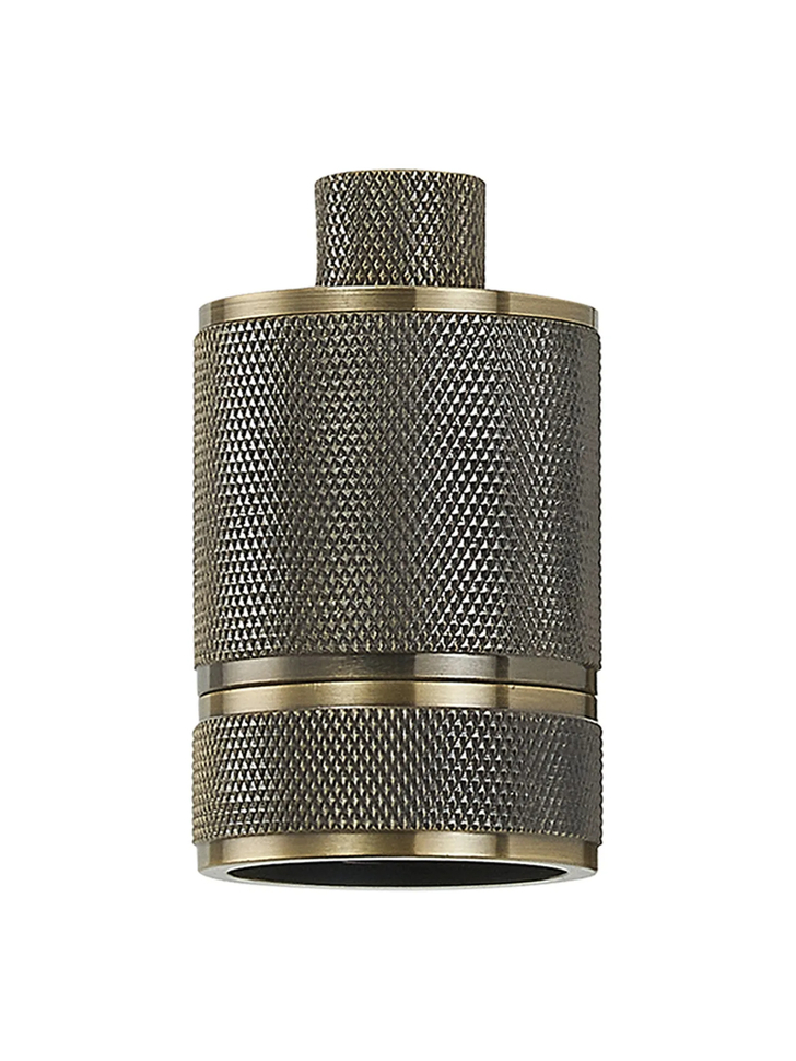 Idolite Rumi Antique Brass Knurled Lampholder - E27