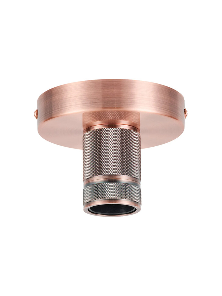 Idolite Rumi Antique Copper Finish Knurled Semi-Flush Ceiling Rose