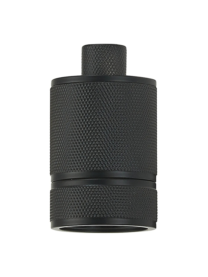 Idolite Rumi Black Knurled Lampholder - E27