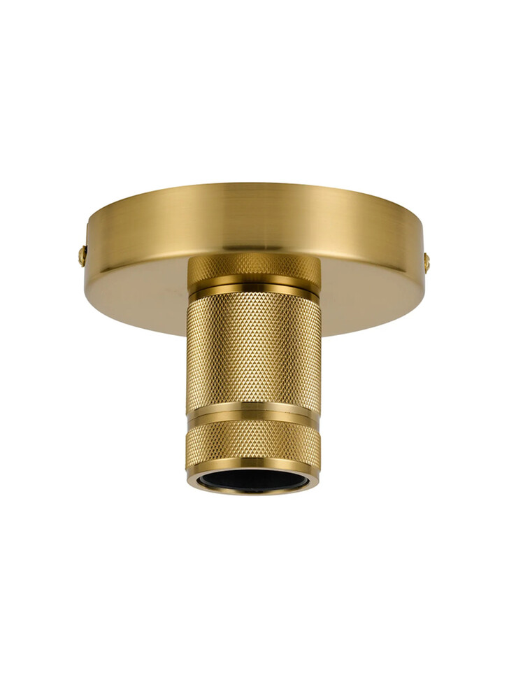 Idolite Rumi Brass Finish Knurled Semi-Flush Ceiling Rose