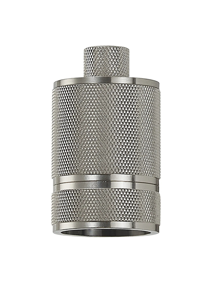Idolite Rumi Satin Nickel Knurled Lampholder - E27