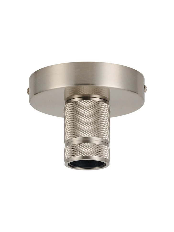 Idolite Rumi Satin Nickel Knurled Semi-Flush Ceiling Rose