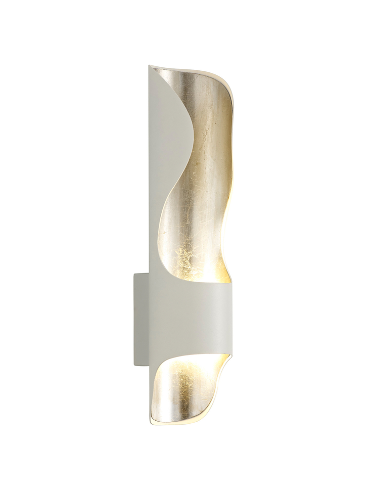 Idolite Uxbridge White/Silver Leaf Led Wall Light - 3000K