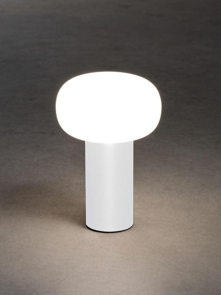 Konstsmide Antibes Matt White Portable Usb Rgb Table Lamp For Outdoor Use - IP54 - 2700K/3000K/4000K+RGB