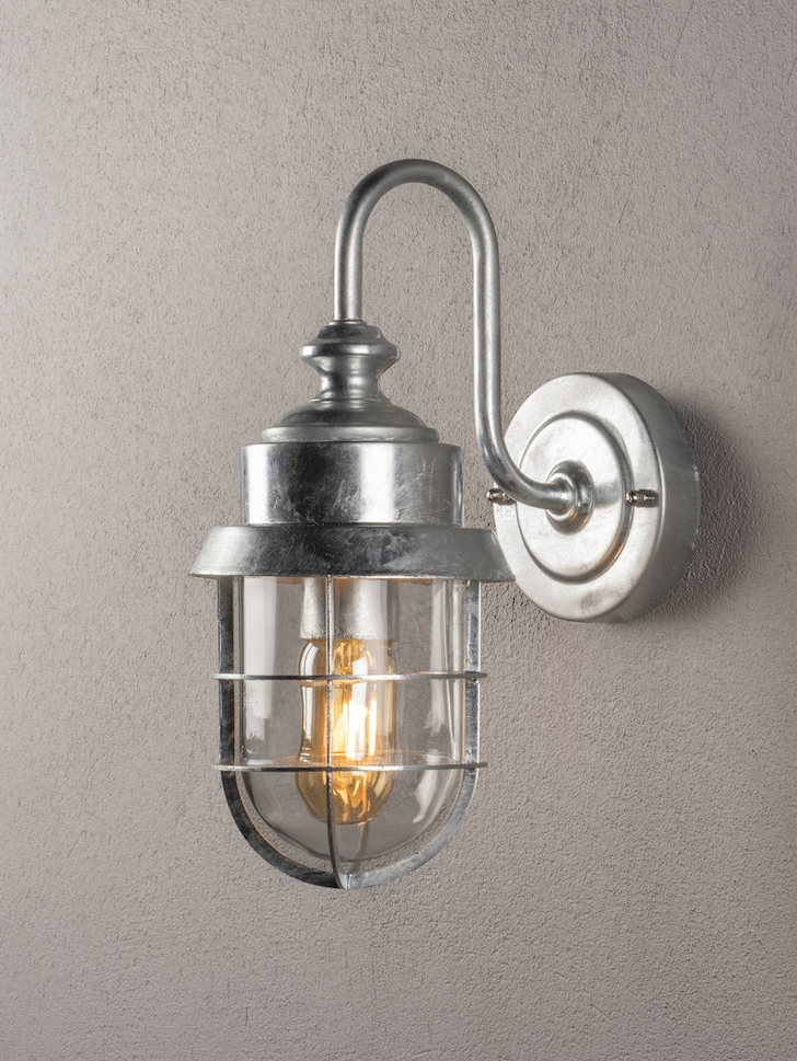 Konstsmide Cerignola Galvanised Exterior Wall Light