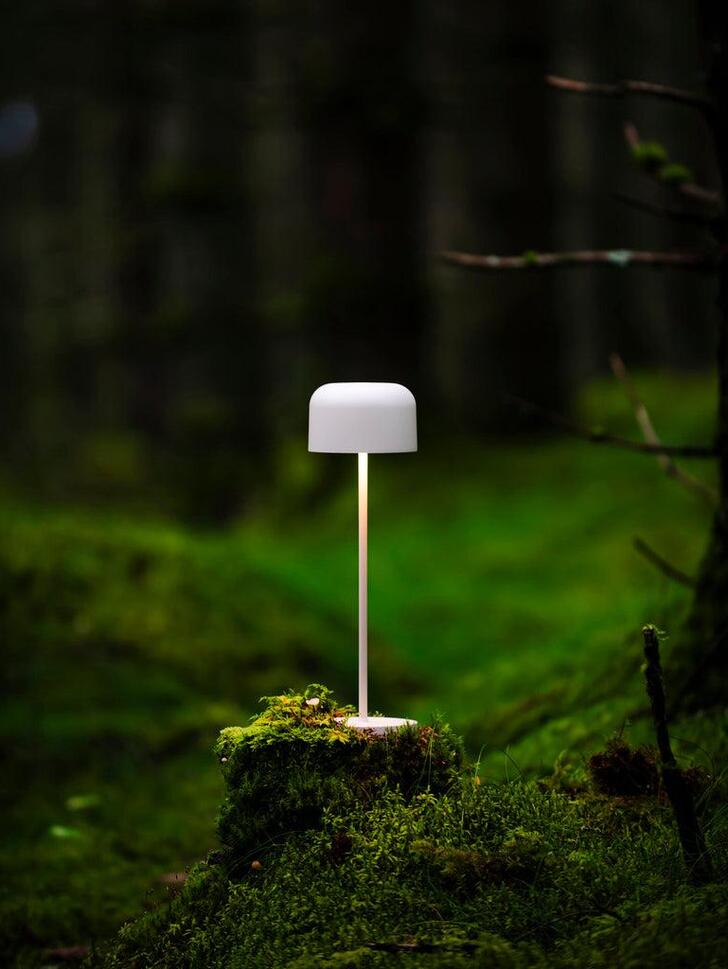 Konstsmide Lille White Exterior Usb Portable Lamp - IP54 - 2700K/3000K