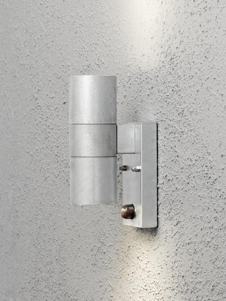 Konstsmide Modena Galvanised Up And Down Exterior Wall Light Complete With Pir