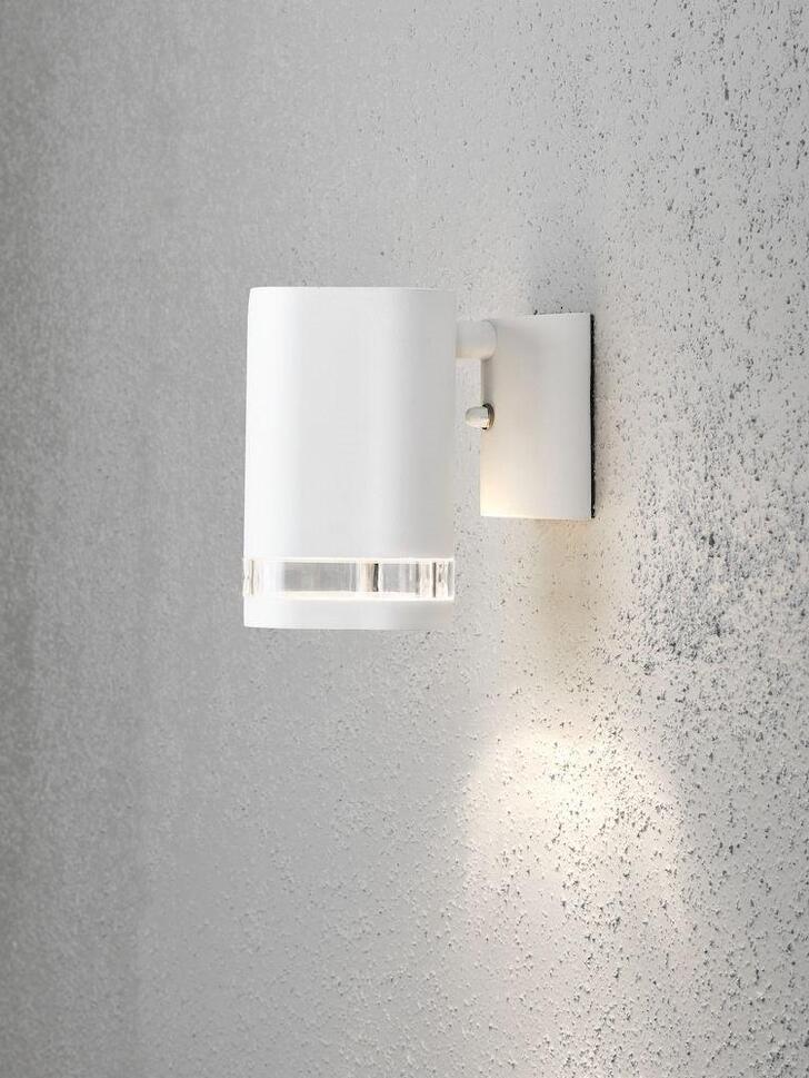 Konstsmide Modena Matt White Downward Facing Exterior Wall Light