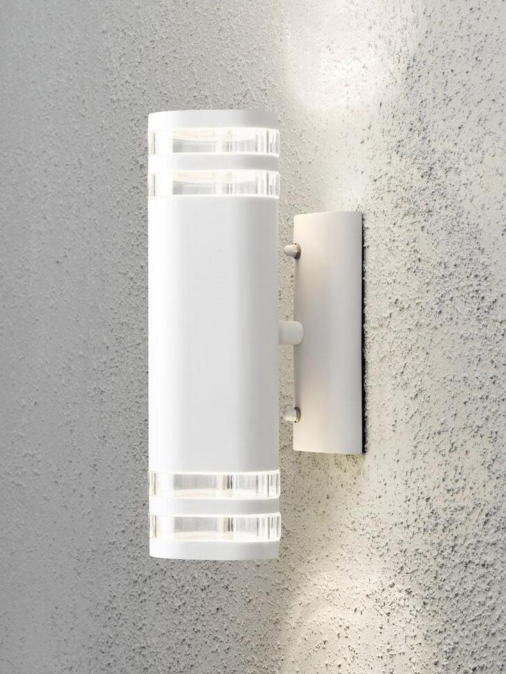 Konstsmide Modena Matt White Up And Down Exterior Light