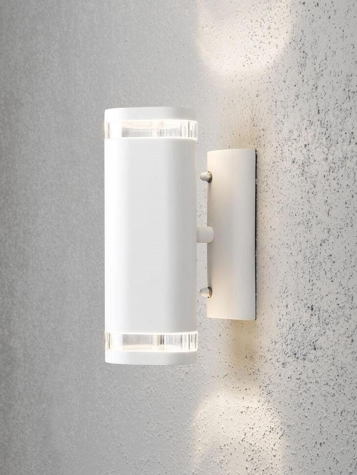 Konstsmide Modena Matt White Up And Down Exterior Wall Light