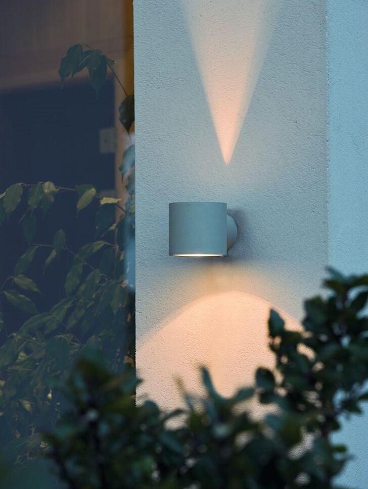 Konstsmide Modena Square Grey Up And Down Exterior Wall Light