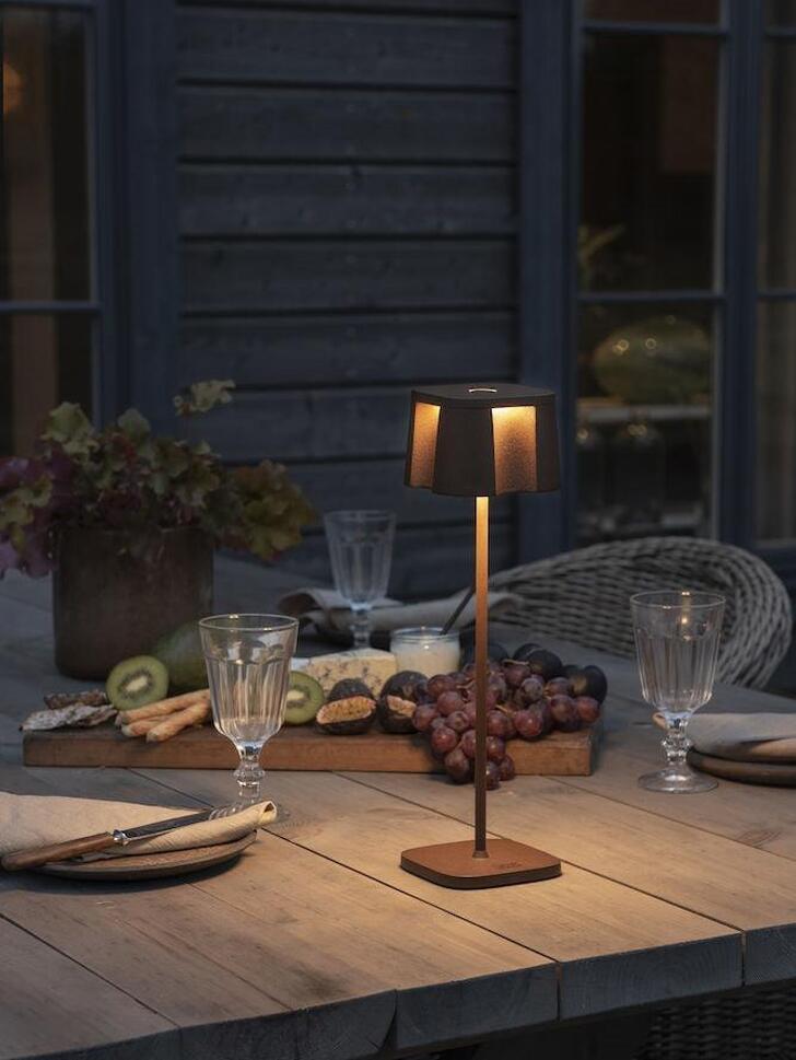 Konstsmide Nice Rust Usb Portable Outdoor Table Lamp - IP54 - 2700K/3000K